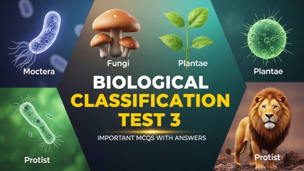 Biological Classification Test 3