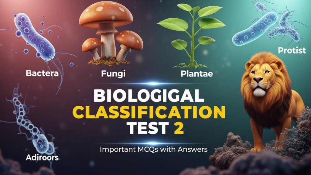 Biological Classification Test 2 –