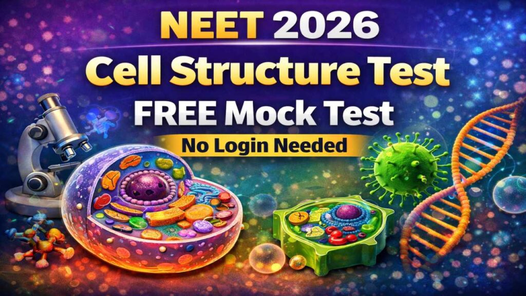NEET 2026 Biology Cell Structure Chapter Wise Free Mock Test Without Login