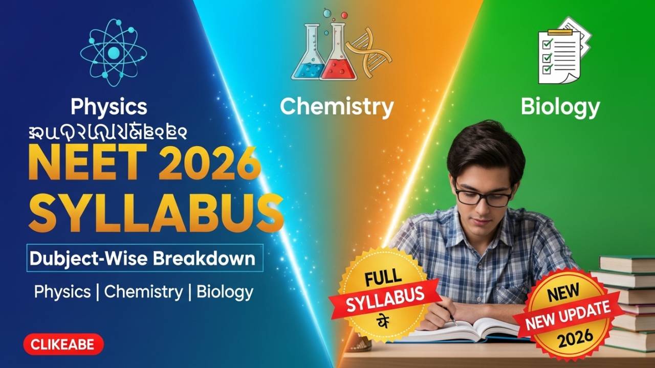 Subject-Wise NEET 2026 Syllabus Breakdown